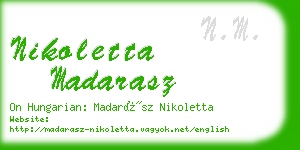 nikoletta madarasz business card